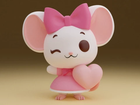 Mouse valentine 3D Print Model