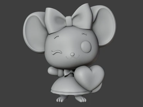 Mouse valentine 3D Print Model