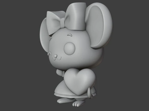 Mouse valentine 3D Print Model