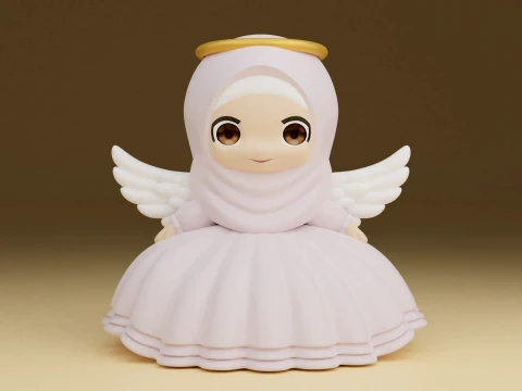 Muslim girl 3D Druckmodell
