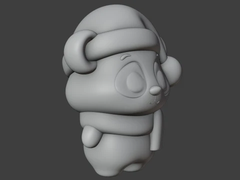 Panda christmas 3D Print Model