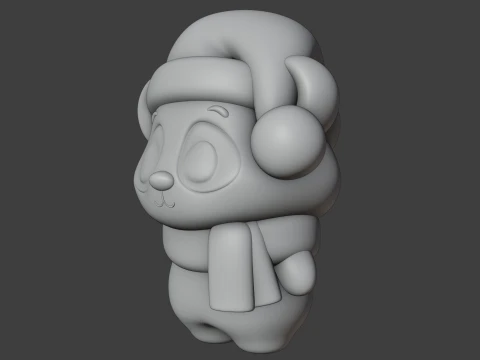 Panda christmas 3D Print Model