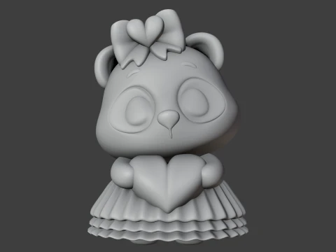 Panda valentine 3D Print Model
