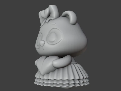 Panda valentine 3D Print Model