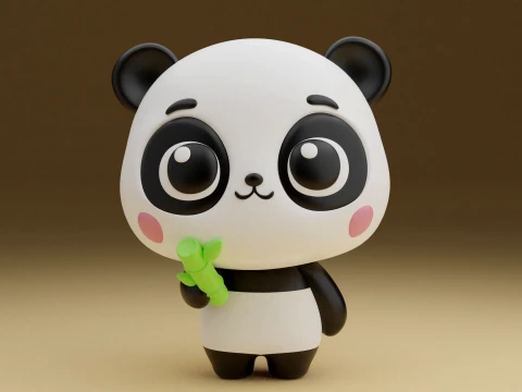 Panda Modèles 3D en vedette