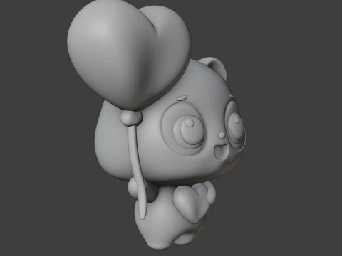 Panda valentine 3D Print Model