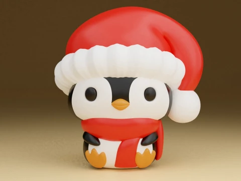 Penguin christmas Modello di stampa 3D