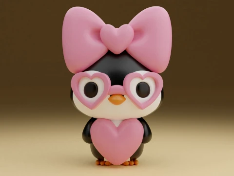 Penguin valentine 3D printmodel