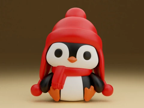 Penguin christmas 3D 打印模型