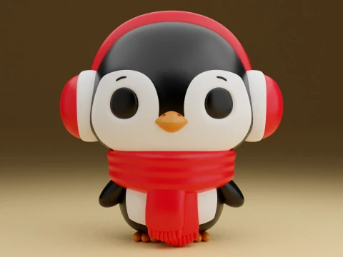 Penguin christmas 3D Druckmodell