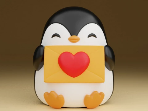 Penguin valentine 3D Druckmodell