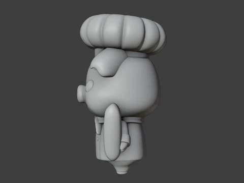 Chef pig 3D Print Model