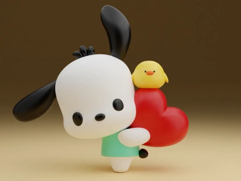 Pochacco sanrio valentine 3D Print Model