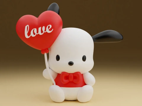 Pochacco sanrio valentine 3D Print Model