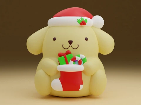 Pompompurin sanrio christmas 3D Druckmodell