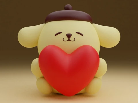 Pompompurin sanrio valentine 3D Print Model