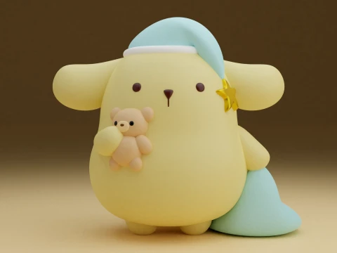 Pompompurin sanrio 3D Print Model