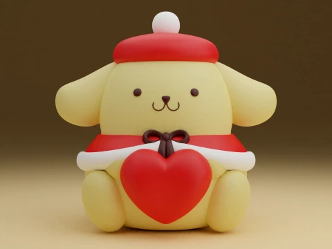 Pompompurin sanrio valentine 3D Print Model