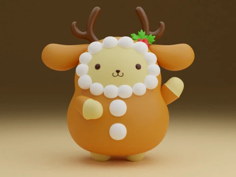 Pompompurin sanrio christmas 3D Print Model
