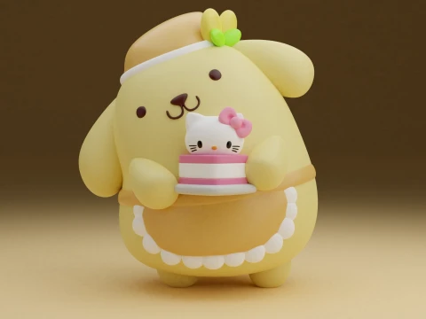 シェフ ポムポムプリン サンリオ 3Dプリントモデル