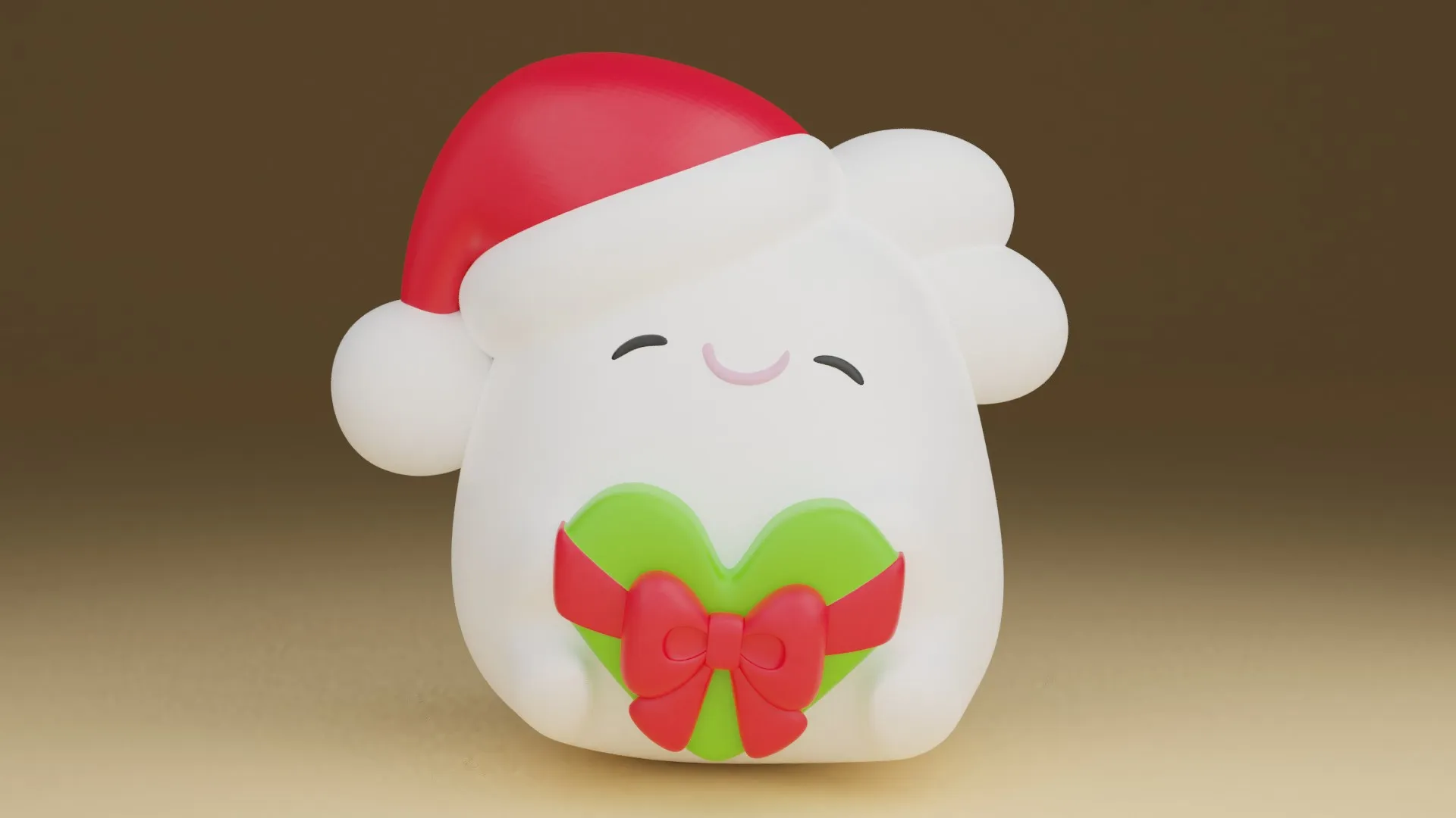 Christmas rabbit 3D Print Model .c4d .max .obj .3ds .fbx .stl .blend 