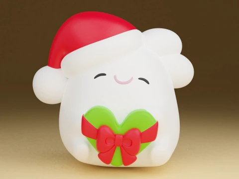 Kerst konijn 3D printmodel