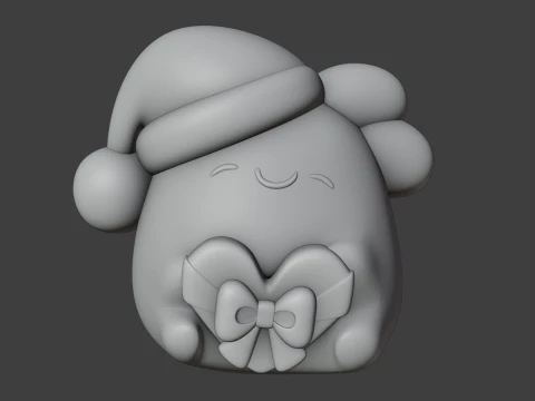 Christmas rabbit 3D Print Model