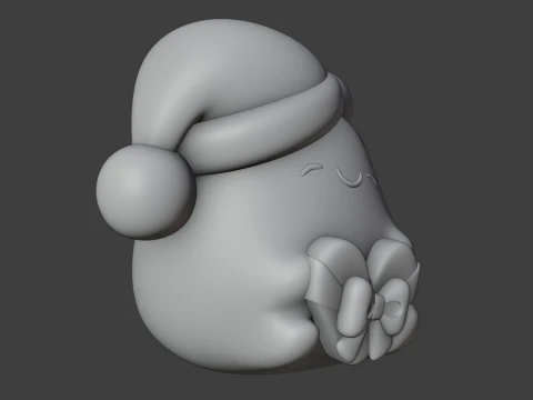 Christmas rabbit 3D Print Model