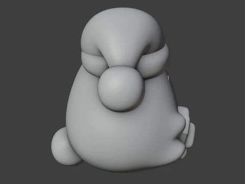 Christmas rabbit 3D Print Model