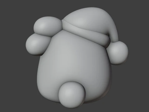 Christmas rabbit 3D Print Model