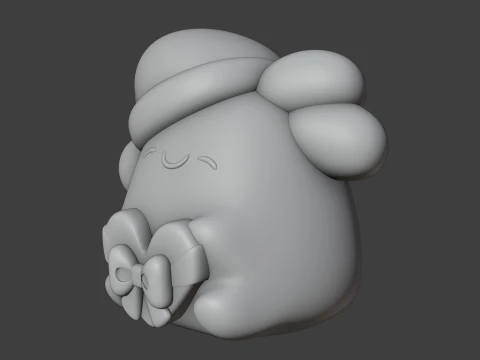 Christmas rabbit 3D Print Model
