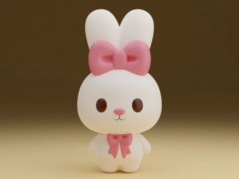 토끼 3D 프린트 모델
