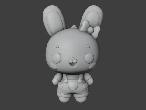 Rabbit 3D Print Model