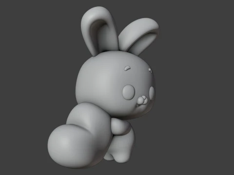 Valentine rabbit 3D Print Model