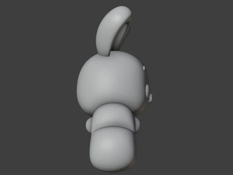 Valentine rabbit 3D Print Model