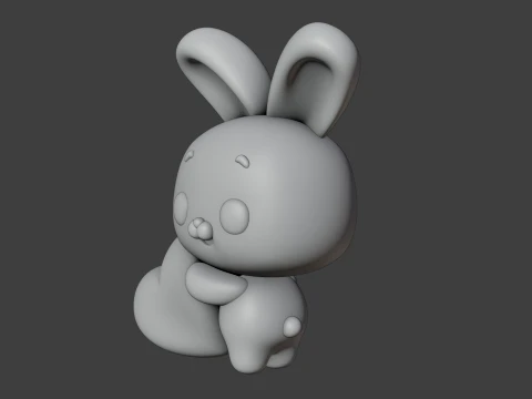 Valentine rabbit 3D Print Model