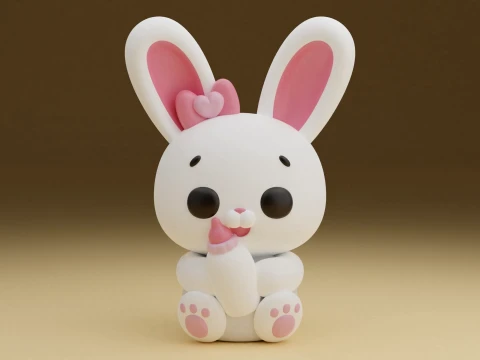Baby-konijn 3D printmodel
