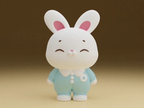 Rabbit 3D Print Model