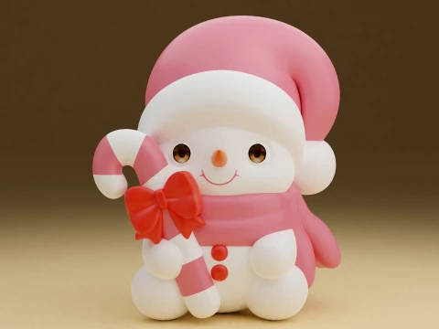 雪だるまのクリスマス 3Dプリントモデル