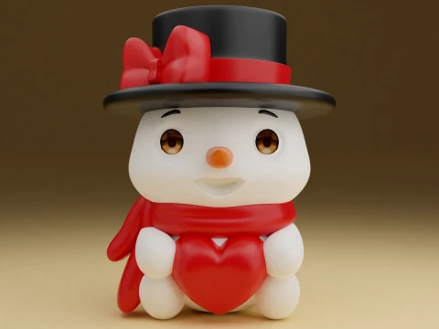 雪だるまのクリスマス 3Dプリントモデル