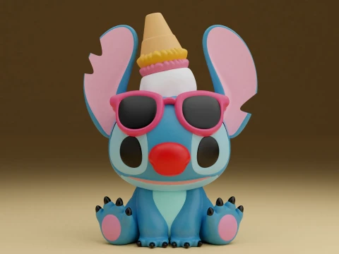 Summer stitch and icecream 3D Print Model