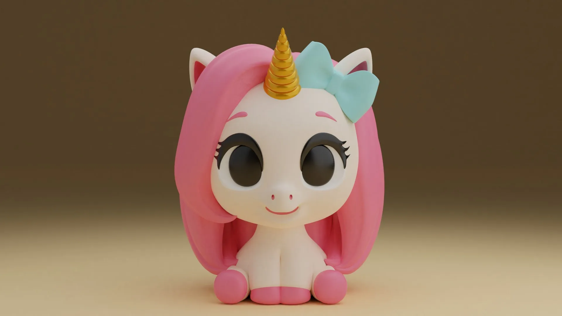 Unicorn 3D Print Model .c4d .max .obj .3ds .fbx .stl .blend 