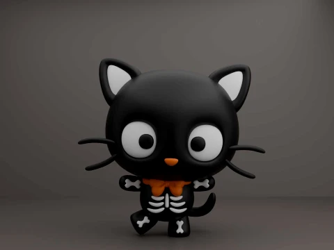 초코캣 산리오 할로윈 3D 프린트 모델