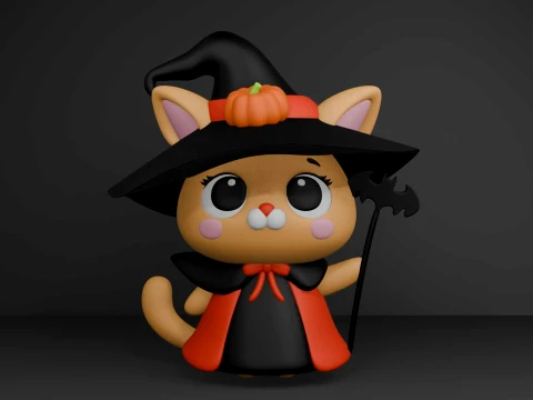 Halloween cat 3D Print Model