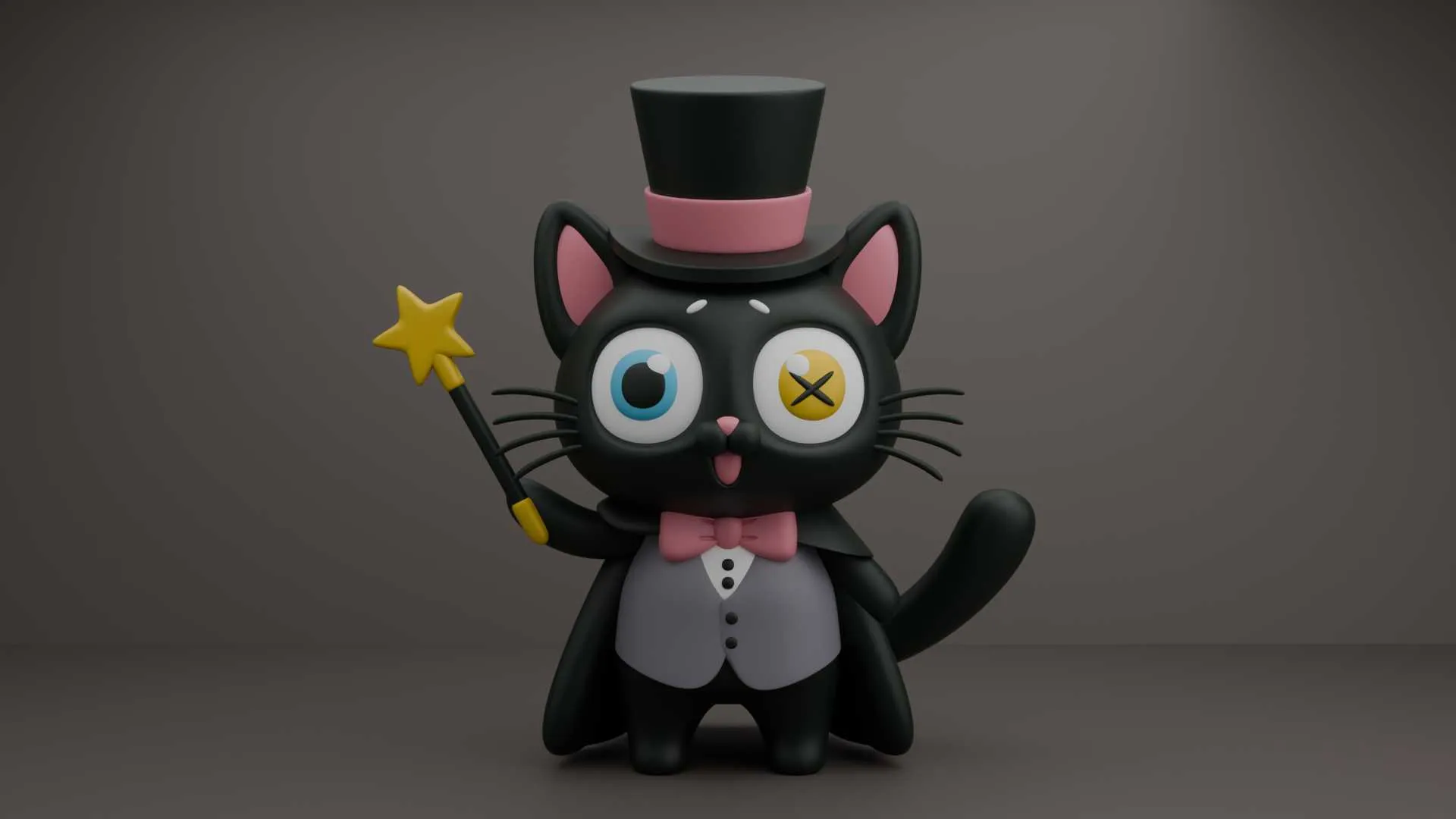 Halloween cat 3D Print Model .c4d .max .obj .3ds .fbx .stl .blend 