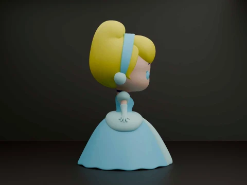 Princess cinderella 3D Print Model