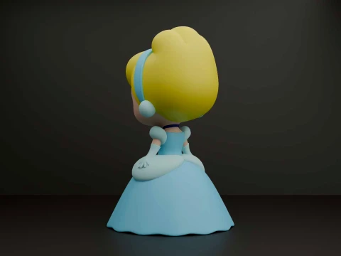Princess cinderella 3D Print Model