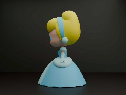 Princess cinderella 3D Print Model