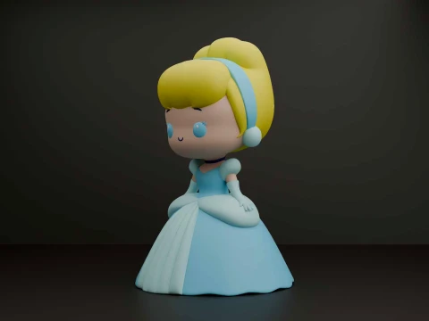 Princess cinderella 3D Print Model