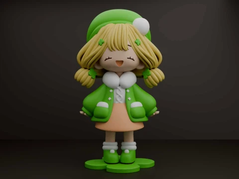 Chibi girl 3D Print Model